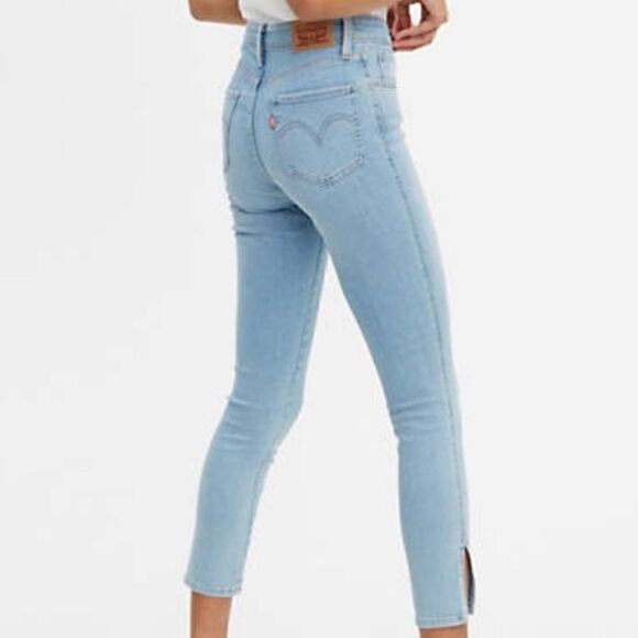 Levi’s High Rise Skinny Slit Crop Jeans Button Fly Jeans Size 25 - Picture 2 of 12